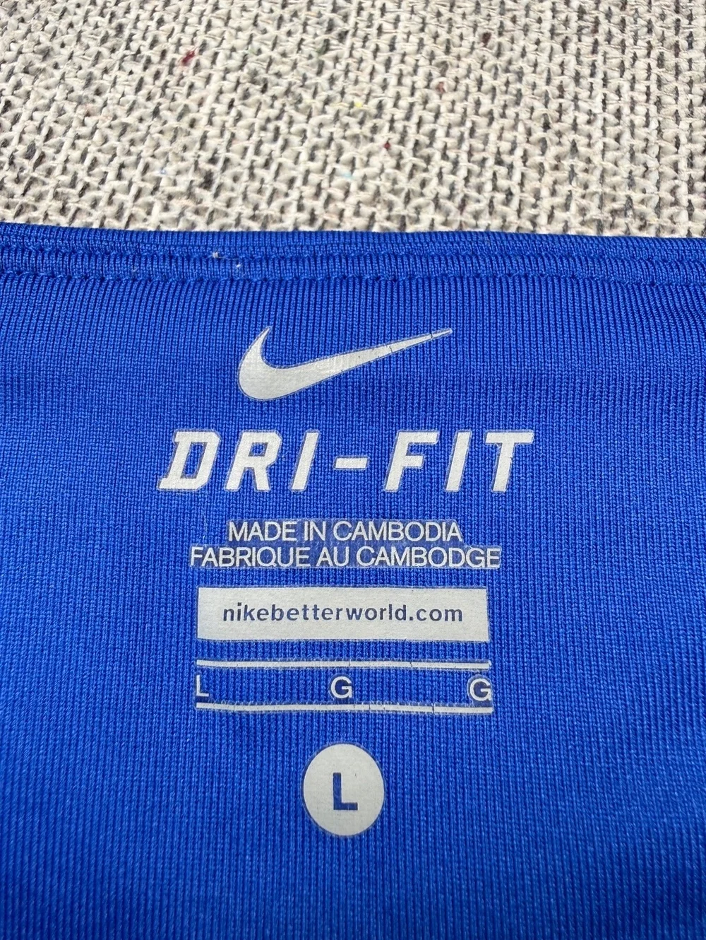 Nike Dri-FIT Capri Leggings Women Large Blue Athletic Wear